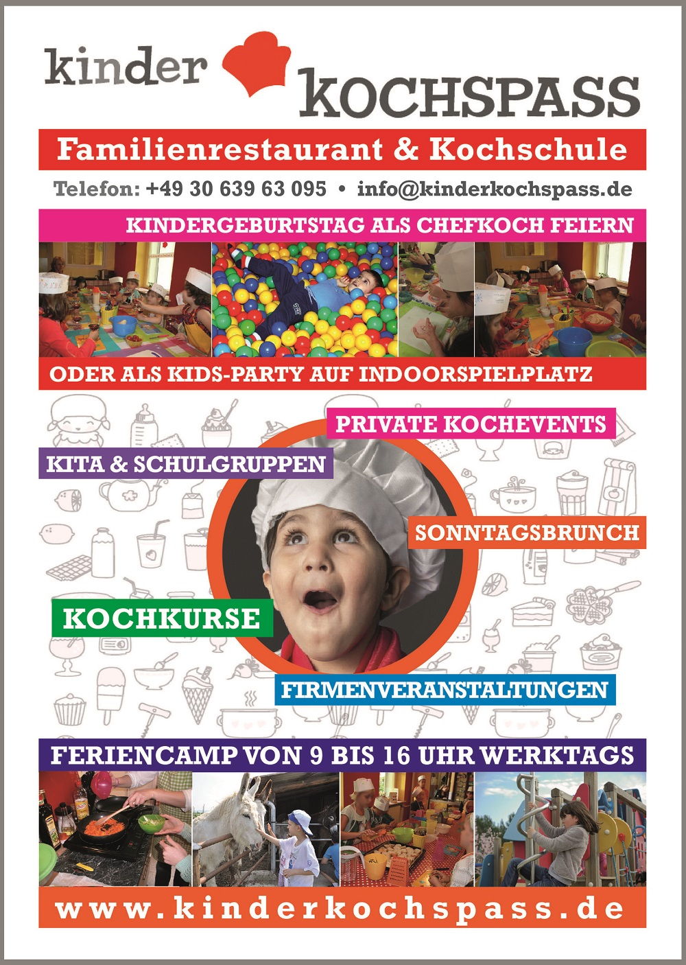 Семейный ресторан Kinder KOCHSPASS в Берлине